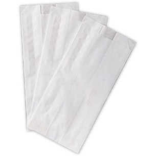 Sacchetti in carta kraft bianca per alimenti misura 10 x h 20 cm confezione 10Kg Art SAC1020