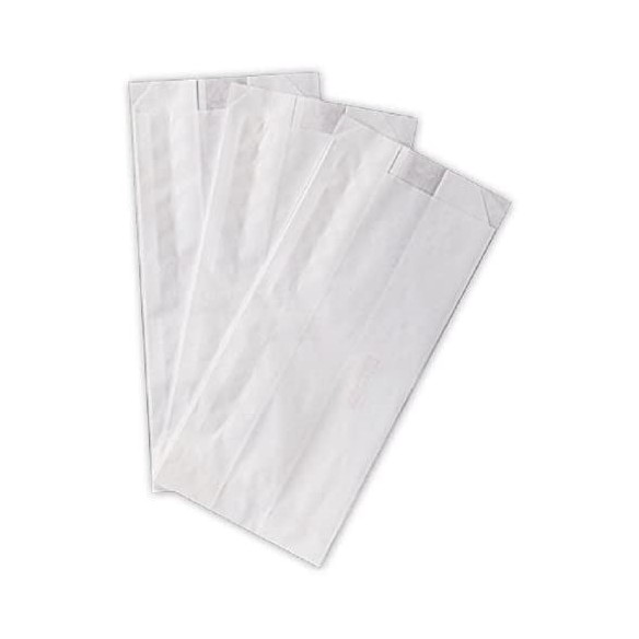 Sacchetti in carta kraft bianca per alimenti misura 12 x h 24 cm confezione 10Kg Art SAC1224