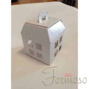 Scatola Lanterna Tela bianco senza trasparente  55x55x60mm - 10 pz art 15043