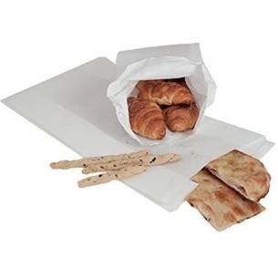 Sacchetti in carta kraft bianca per alimenti misura 12 x h 24 cm confezione 10Kg Art SAC1224 2