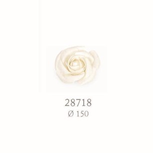 Fiore tipo Rosa in tessuto Avorio ideale per decorazione wedding D 15 cm art 28718