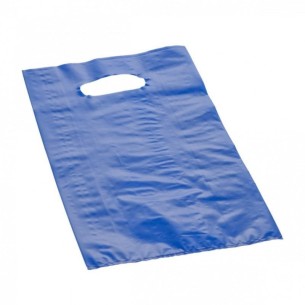 Busta in Plastica colore Blu Manico Fagiolo misura 40 x 60 cm con soffietto conf 10 KG  art PLAST4060