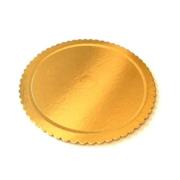 Vassoio Tondo ORO per paste pasticcini per Pasticceria Bar Ristoranti misura 3 confezione da 10 Kg art VASS3