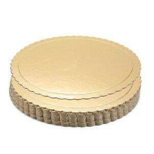 Vassoio Tondo ORO per paste pasticcini per Pasticceria Bar Ristoranti misura 9 confezione da 10 Kg art VASS9 2