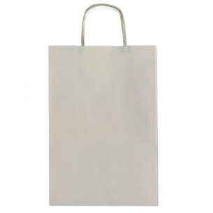 Busta in carta colore Bianca con Manico Ritorto  23 x 10 x h 32 cm set 20 pz art 53WHITE23 2