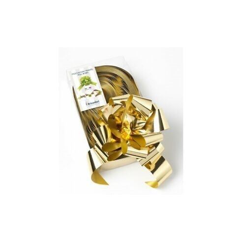 Coccarda fiocco auto tirante 31 mm per matrimonio auto casa sposi ORO LUCIDO conf 30 pz - art 2170.03