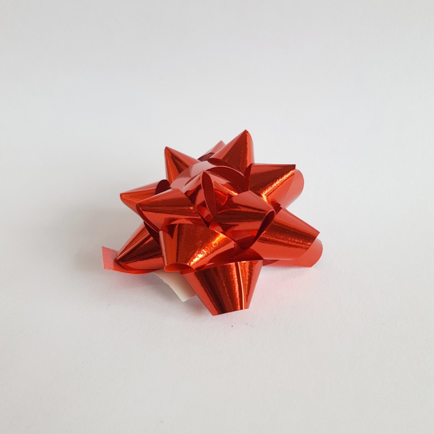 Coccarda fiocco stella adesiva decorazione busta pacco regalo 6,5 mm Rosso  100 pz art ROSSO6,5