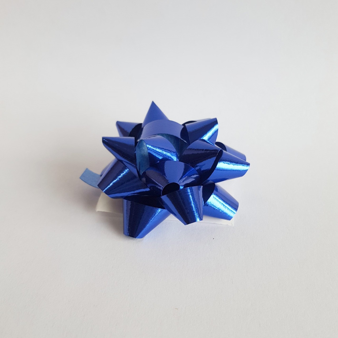 Coccarda fiocco stella adesiva decorazione busta pacco regalo 6,5 mm BLU  100 pz art BLU6,5