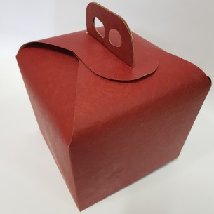 Scatola Natalizia porta Panettone artigianale per Pasticceria Colore Sorgente BORDEAUX mis. 20 x 20 xh 18 cm Confezione 50 pz Ar 2