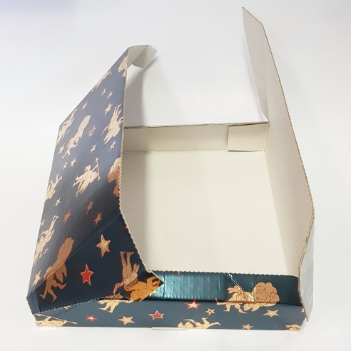 Scatola astuccio tipo MARMOTTA con disegni Angeli oro Natalizi misura 30x30xh 6 cm art 8931