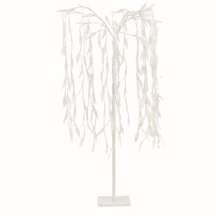 Decorazione Albero Salice Bianco con 360 luci LED h 180 cm Decorazione Wedding Art 28201