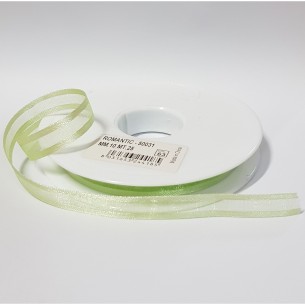 Nastro organza 10 mm rotolo bobina da 25 mt Verde Salvia fai da te - art 50031.63