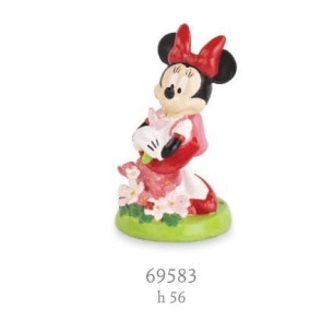 Bomboniera statuina Minnie Disney LOVE NATURE con fiori h 5,6 cm Art 69583