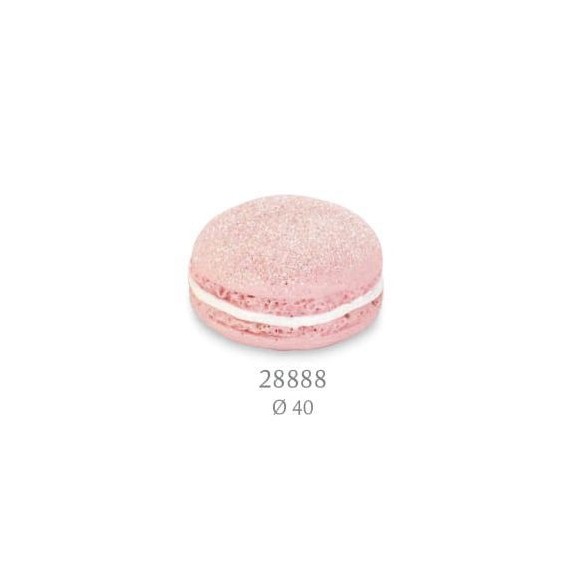 Bomboniera Calamita in resina a forma di MACARONS Rosa wedding D 4 cm Art 28888