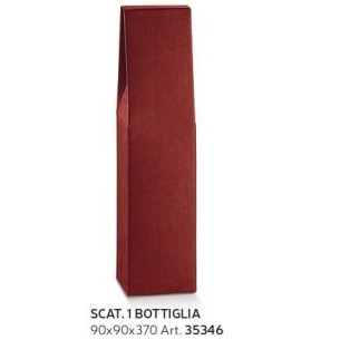 Formoso Scatola Porta 1 Bottiglia Colore Seta Bordeaux 9 x 9 x h 37 cm Set 50 pz Art 35346