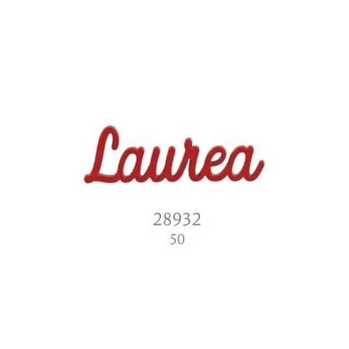 Scritta per Decorazione Bomboniera LAUREA il Legno colore Rosso 5 cm conf 12 pz Art 28932