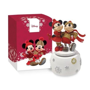 Bomboniera carillon Mickey Mouse Topolino  e Minnie Disney Natale con Scatola D 10 x h 17 Art 69569