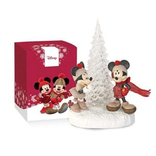 Bomboniera Mickey Mouse Topolino  e Minnie Disney Natale Albero a LED con Scatola D 13 x h 20 cm  Art 69570