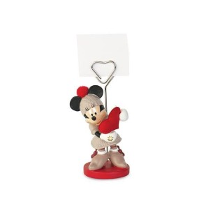 Bomboniera o Decorazione Statuina segna posto Minnie Disney Natale  con clip porta foto h 10 cm  Art 69576