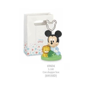 Bomboniera o Decorazione Topolino Mickey Mouse Disney Celeste Leone Giungla clip Porta Foto h 10 cm Art 69604