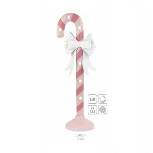 Decorazione Candy Stick Rosa Con Led nascita Compleanno Battesimo h 76 cm art 29052