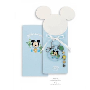 Bomboniera Portachiavi Mickey Mouse Topolino BABY Disney Celeste h 17,5 cm con scatola Art 69612