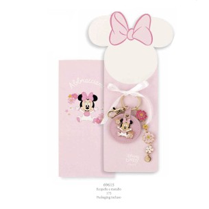 Bomboniera Portachiavi Minnie BABY Disney Rosa h 17,5 cm con scatola Art 69615