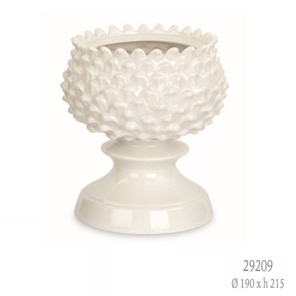 Bomboniera VASO in porcellana modello PIGNA colore BIANCO 19 x h 21,5 cm art 29209