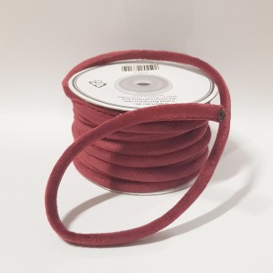 Nastro Cordoncino in Velluto Velvet colore ROSSO in bobina rotolo da spessore 7 mm x 10 mt Wedding art 27311