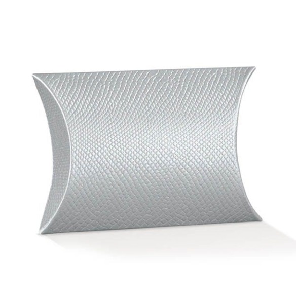 Scatola bomboniera tipo busta SKIN ARGENTO 8,5 x 8,5 x h 3 cm confezione 200 pz art 38762