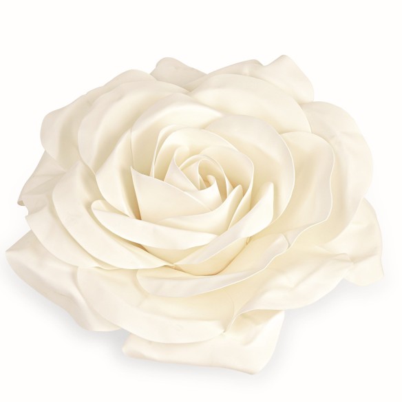 Fiore tipo Rosa in tessuto Avorio ideale per decorazione wedding D 70 cm art 28721