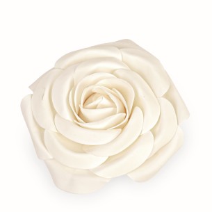 Fiore tipo Rosa in tessuto Avorio ideale per decorazione wedding D 30 cm art 28719