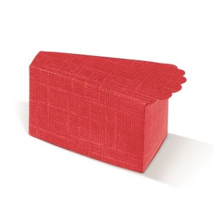Scatola bomboniera Fetta Torta laurea seta rosso 8 x 4,5 x 5 cm Set 10 pz art 13664