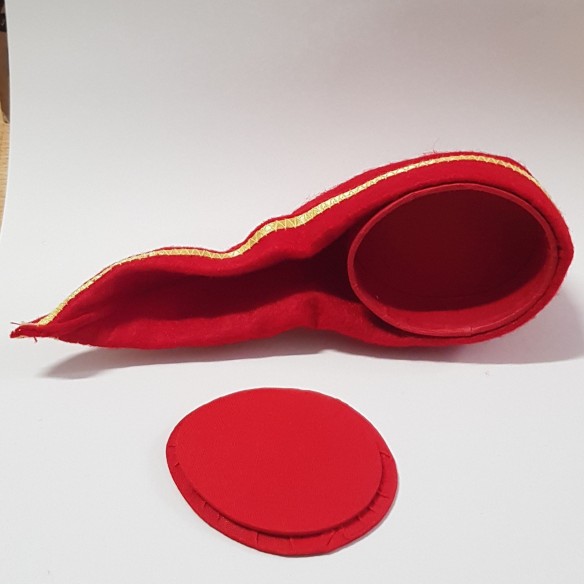 Capello laurea porta confetti rosso bomboniera capellino apribile  5,5 x 7 xh 2 cm art C0149