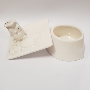Bomboniera Decorazione tocco con gufo porcellana laurea 7,5 X 7,5 X h 8 cm art 71005 2