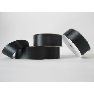 Nastro doppio raso 40 mm rotolo bobina da 50 mt  NERO  fai da te - art D4030