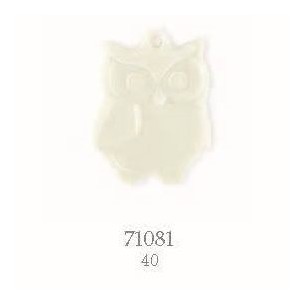 Ciondolo gufo in ceramica smaltata decorazione bomboniera 4 cm confezione 12 pz art 71081