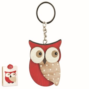 Bomboniera Laurea Gufo in Legno Porta Chiavi con Busta e molletta Abbinata Art 28463