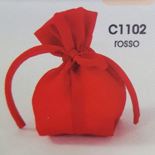 Bomboniera Decorazione Saccoccio Rosso porta confetti  10 x h 11 cm Set 16 ART C1102