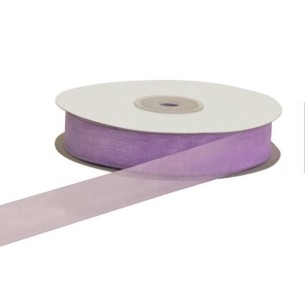 Nastro organza 1 cm rotolo bobina da 50 mt Argento LILLA fai da te - art E1015