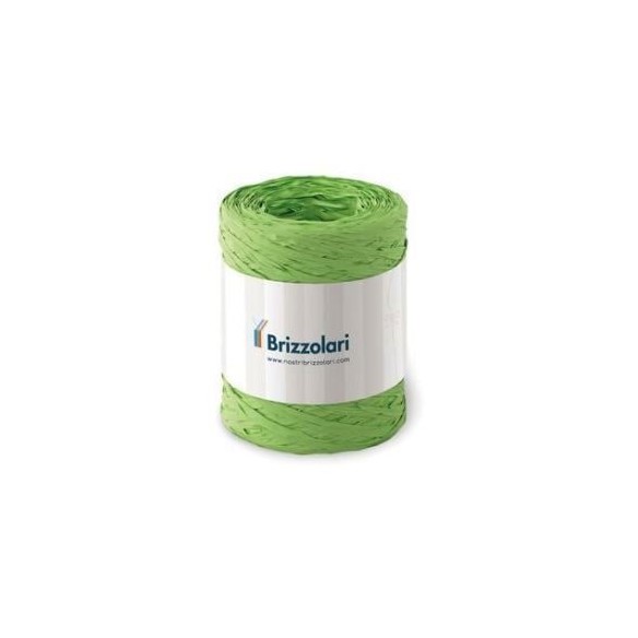 Rotolo Bobina Raffia Sintetica colore VERDE SALVIA decorazione 5 mm X 200 mt art 6802.11