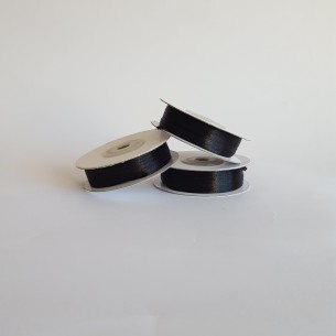 Nastro doppio raso 3 mm rotolo bobina da 50 mt NERO fai da te - art D0330