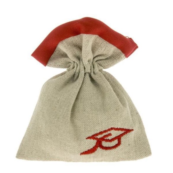 Bomboniera Sacchetto in tessuto con Tocco Laurea 8 x h 10 cm Bianco Rosso confezione 12 pz art C2319