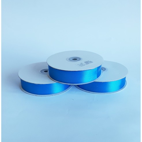 Nastro doppio raso 2,5 cm rotolo bobina da 50 mt Colore BLUETTE fai da te - art D2526