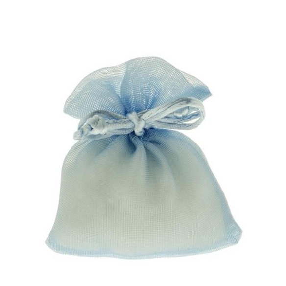 Bomboniera Sacchetto confetti in tessuto CELESTE Organza 10 x h 12 cm Matrimonio Wedding set  10 pz art C2427
