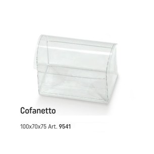 Scatola bomboniera tipo cofanetto PVC Trasparente 10 x 7 x h 7,5 cm Confezione 10 pz art 9541