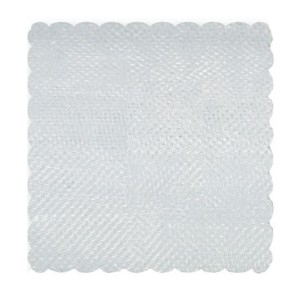Velo organza Quadrato per confetti fai da te 24 x 24 cm 50 pezzi Bianco art C0379