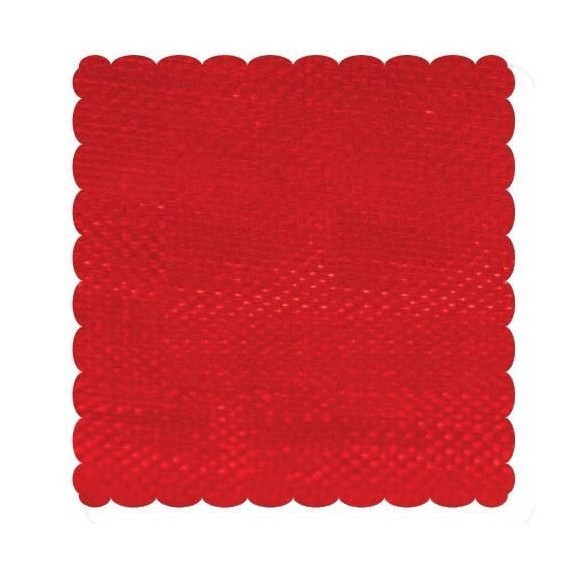 Velo organza Quadrato per confetti fai da te 24 x 24 cm 50 pezzi Rosso art C0383