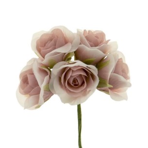 Decorazione Bomboniera Fiore tipo Rosa Colore ROSA ANTICO D 4 cm Wedding confezione 72 pz art B0704ROSE