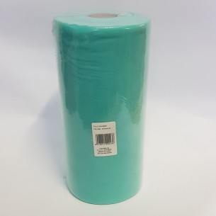 Bobina 25 cm 100 mt rotolo tulle decorazioni bomboniere colore TIFFANY art CARUSOTIFFANY36